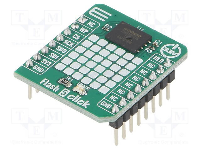 Click board; Flash memory; QSPI,SPI; W25N01GVZEIG; 3.3VDC