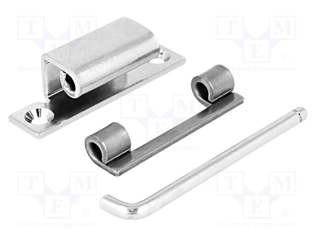 Hinge; Width: 20mm; steel; H: 67mm; Pin material: zinc plated steel