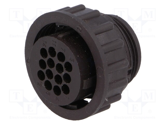 Plug; female; PIN: 14; w/o contacts; CPC Series 1; for cable