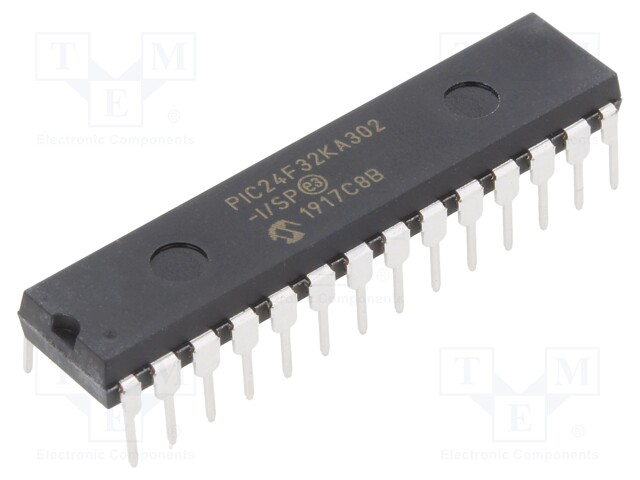 PIC microcontroller; Memory: 32kB; SRAM: 2.048kB; 32MHz; SMD; DIP28