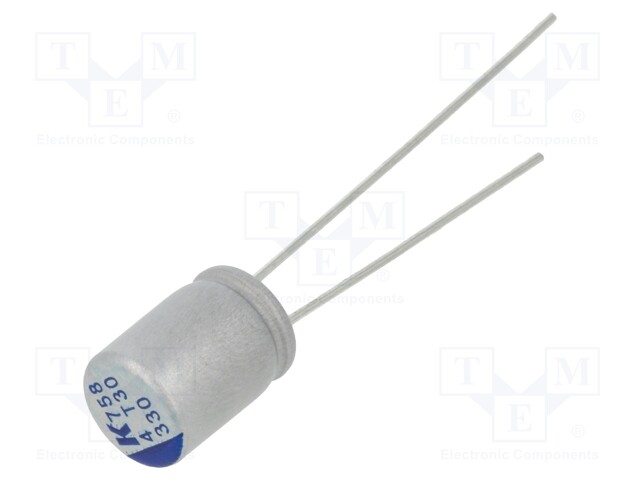 Capacitor: polymer; 330uF; 4VDC; ESR: 18mΩ; A758; THT; ±20%; 5000h