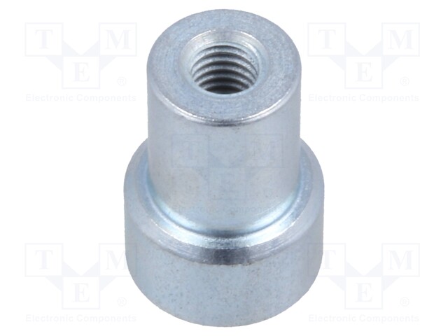 Magnet: permanent; neodymium; H: 4.5mm; 13N; Ø: 8mm; Thread len: 6mm