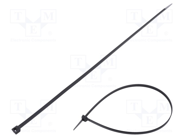 Cable tie; L: 500mm; W: 7.6mm; polyamide; 533N; black; Ømax: 150mm