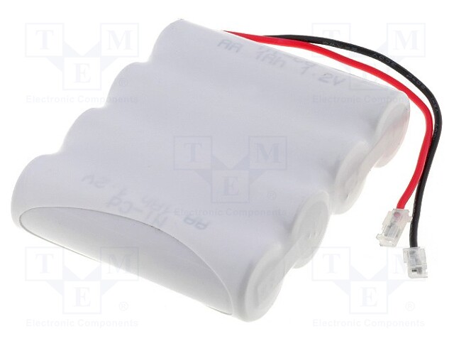 Re-battery: Ni-Cd; AA; 4.8V; 940mAh; Leads: JST connector
