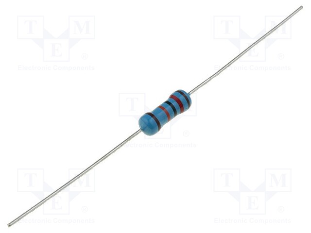 Resistor: metal film; THT; 120kΩ; 1W; ±1%; Ø3.5x10mm; 50ppm/°C