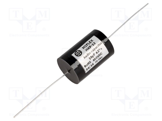 Capacitor: polypropylene; 10uF; 400VDC; ±2%; Ø26.3x40mm; -25÷85°C