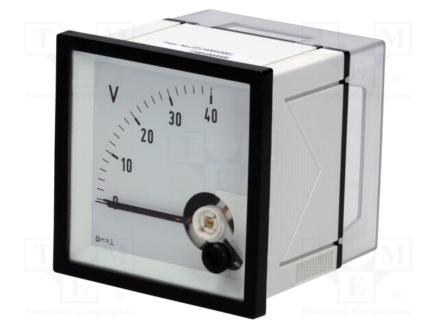 Meter: panel; analogue; 0÷40V; Class: 1,5; IP52