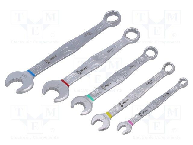 Wrenches set; combination spanner; 8mm,10mm,13mm,17mm,19mm