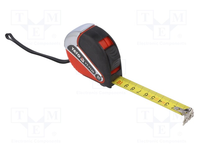 Measuring tape; L: 5m; Width: 19mm; Enclos.mat: ABS,metal; Class: II