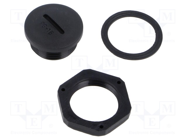 Stopper; PG16; polyamide; black; Thread: PG