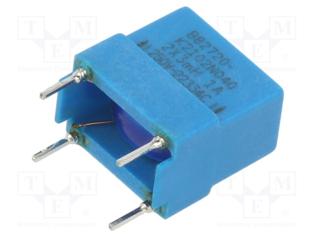 Inductor: common mode; THT; 3mH; 1A; 220mΩ; -30÷50%; 13x9.5x14mm