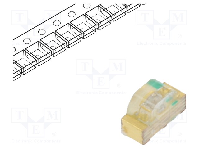 LED; SMD; 0604; blue; 15÷55mcd; 1.6x1x0.6mm; 155°; 3.4÷3.9V; 20mA