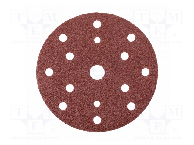 Sanding plate; Granularity: 40; Mounting: bur; with holes; Ø150mm