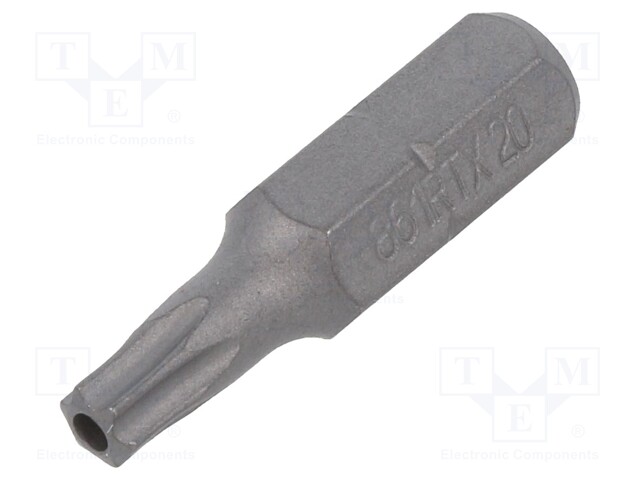 Screwdriver bit; Torx® with protection; T20H; Overall len: 25mm