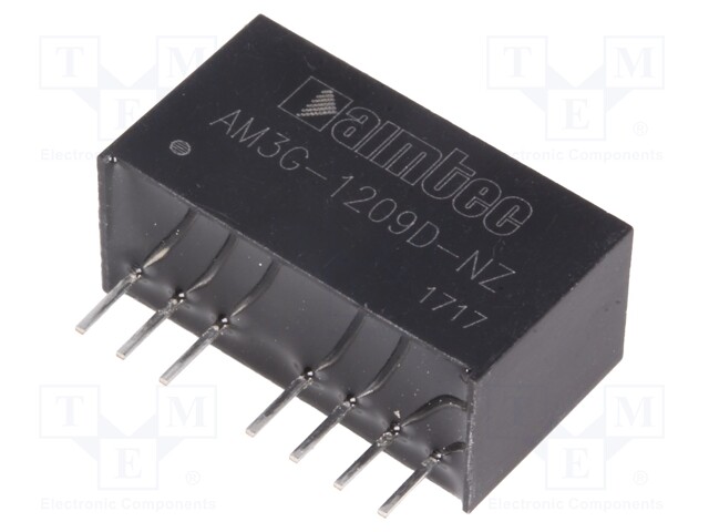 Converter: DC/DC; 3W; Uin: 9÷18V; Uout: 9VDC; Uout2: -9VDC; SIP8; 4.9g