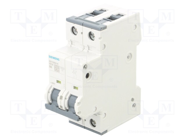 Circuit Breaker, MCB, 5SY4, 2P, 10 kA, 400 V, 2 A