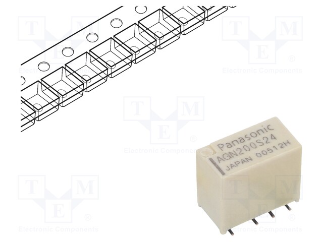 Relay: electromagnetic; DPDT; Ucoil: 24VDC; 0.3A/125VAC; 1A/30VDC