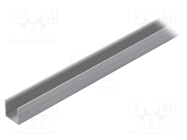 Profiles for LED modules; surface; natural; L: 1m; aluminium