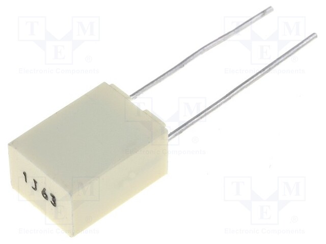 Capacitor: polyester; 1uF; 40VAC; 63VDC; Pitch: 5mm; ±5%; 6x11x7.2mm