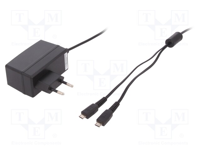 Power supply: switched-mode; 5VDC; 4A; Out: micro USB; 20W; Plug: EU