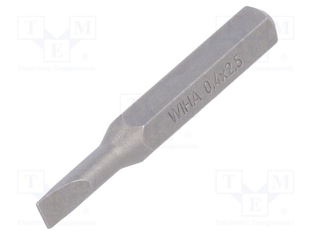 Screwdriver bit; slot; 2,5x0,4mm; Overall len: 28mm; Series: MICRO