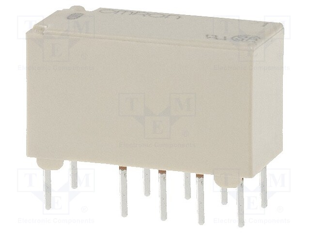 Relay: electromagnetic; DPDT; Ucoil: 5VDC; 0.5A/125VAC; 2A/30VDC