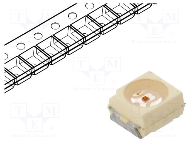 LED; SMD; 3528,PLCC2; green; 4.5÷12mcd; 3.5x2.8x1.75mm; 60°; 20mA