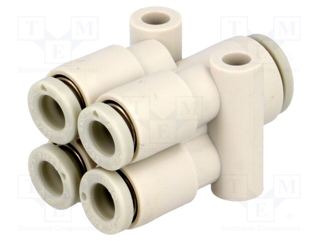 Push-in fitting; -1÷10bar; Mat: polypropylene; Øin: 6mm; Øout: 4mm