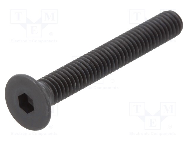 Screw; M4x30; Head: countersunk; imbus; HEX 2,5mm; steel; DIN: 7991