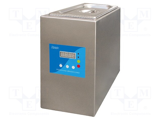 Ultrasonic washer; 150x300x200mm; 7.3l; 100W; 20÷80°C; 230VAC