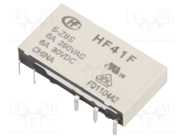 Relay: electromagnetic; SPDT; Ucoil: 5VDC; 6A/250VAC; 6A/30VDC; 6A