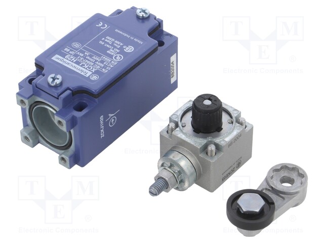 Limit switch; lever R 41mm, plastic roller Ø22mm; NO + NC; 10A