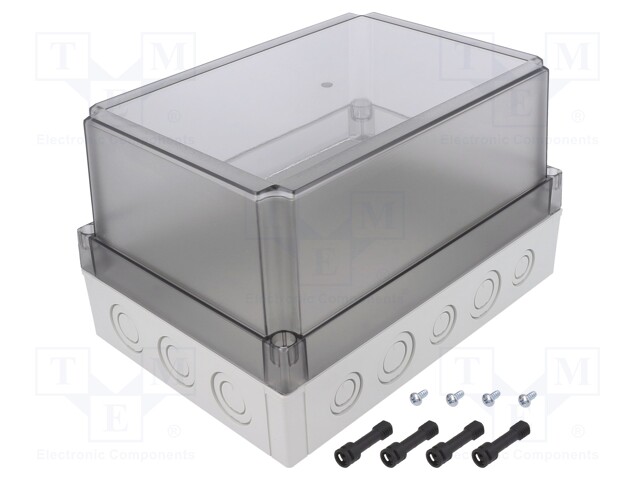 Enclosure: multipurpose; X: 180mm; Y: 255mm; Z: 150mm; MNX; grey; IK08