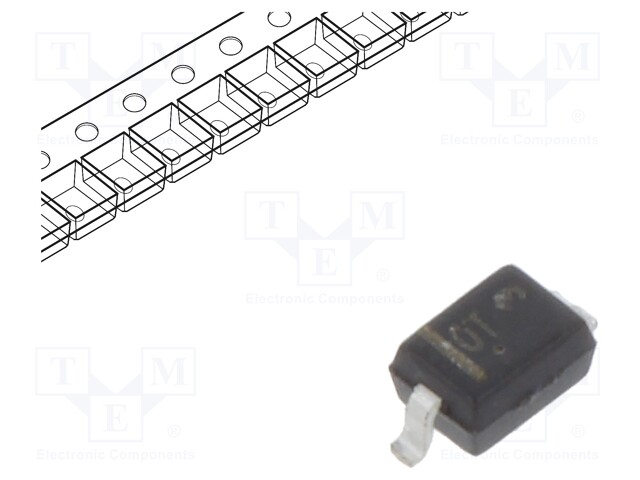 Diode: Zener; 0.3W; 15V; SMD; reel,tape; SOD323; single diode