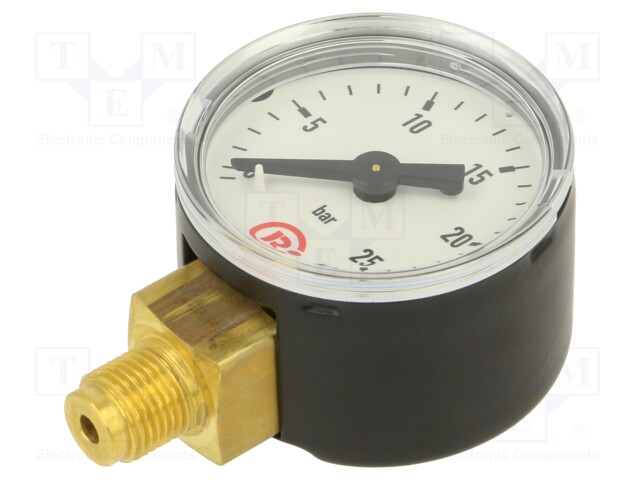 Manometer; 0÷25bar; 40mm; non-aggressive liquids,inert gases