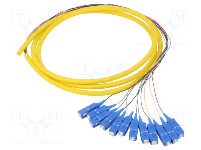 Optic fiber pigtail; SC/UPC,fiber; 2m; Input: fiber x12