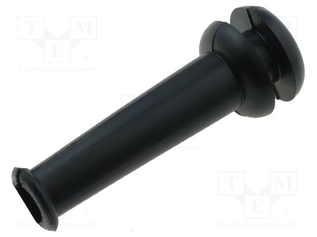 Strain relief; Ømount.hole: 7.6mm; Øhole: 5.5mm; PVC; black