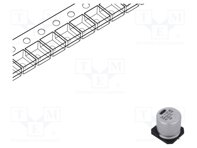 Capacitor: electrolytic; SMD; 1mF; ±20%; -55÷105°C; Series: GSC