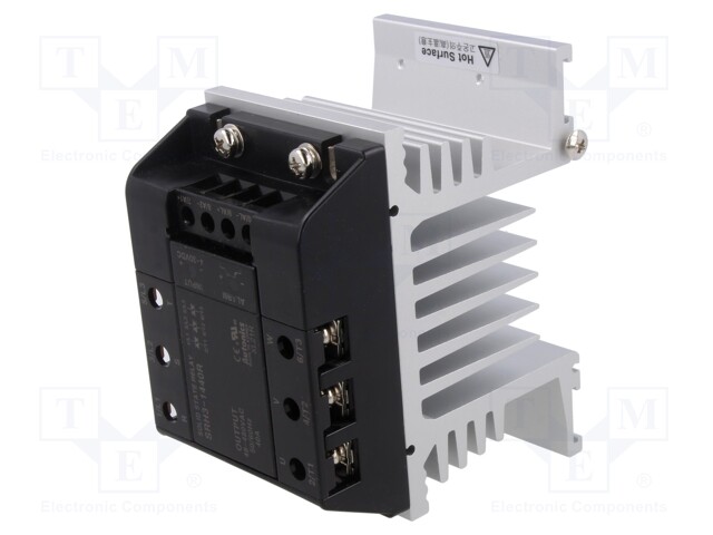Relay: solid state; Ucntrl: 4÷30VDC; 40A; 48÷480VAC; 3-phase; DIN
