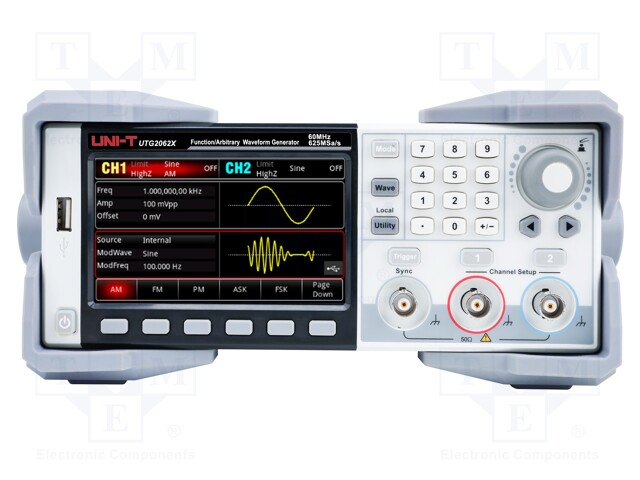 Generator: arbitrary, function; 60MHz; 480x272; Ch: 2; 100÷240VAC