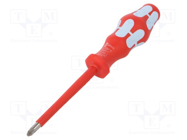 Screwdriver; insulated; Pozidriv®; PZ2; Blade length: 100mm