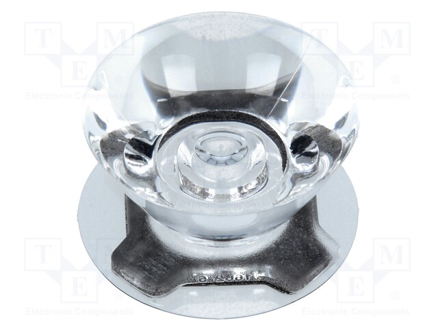 LED lens; round; milky; 6÷12°; Mounting: adhesive tape; H: 11.7mm