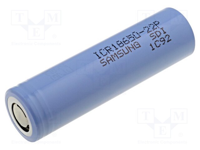 Re-battery: Li-Ion; MR18650; 3.6V; 2200mAh; Ø18.25x65mm; 10A