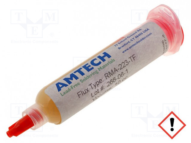 Flux: rosin based; RMA; gel; syringe; 10ml; SMD soldering