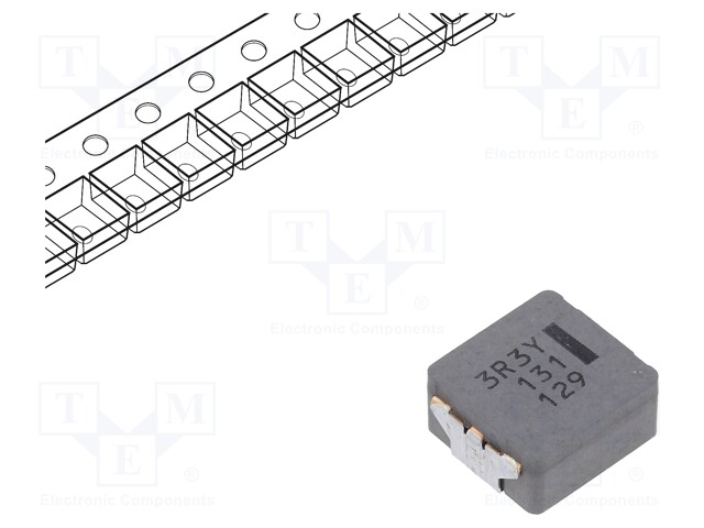 Power Inductor (SMD), 3.3 µH, 13.1 A, Wirewound, 22.7 A, 10.7mm x 10mm x 5.4mm