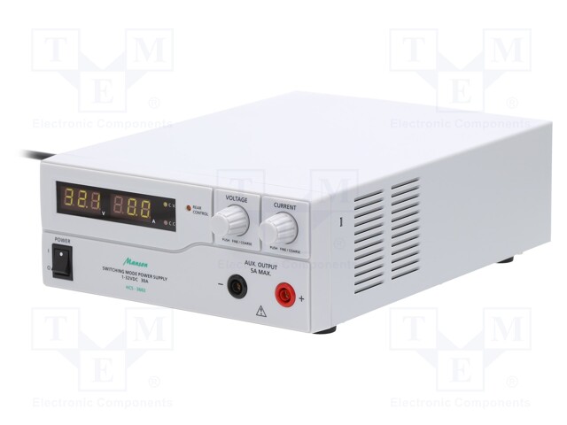 Power supply: laboratory; Channels: 1; 1÷32VDC; 0÷30A; ≤5mVrms