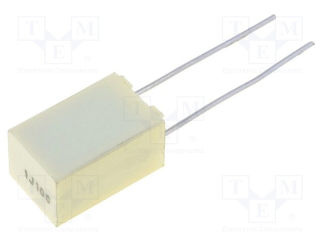 Capacitor: polyester; 1uF; 63VAC; 100VDC; Pitch: 5mm; ±5%; -55÷105°C