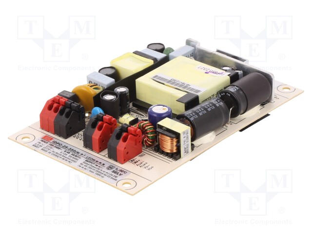 Power supply: switched-mode; LED; 25W; 49÷70VDC; 350mA; 90÷295VAC