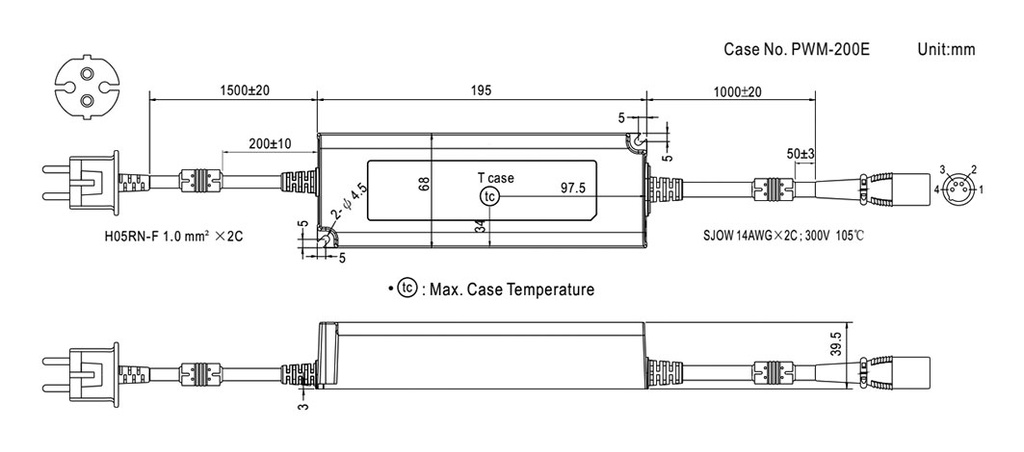 Power supply: switched-mode; LED; 200W; 54VDC; 3.71A; OUT: 1; 94%