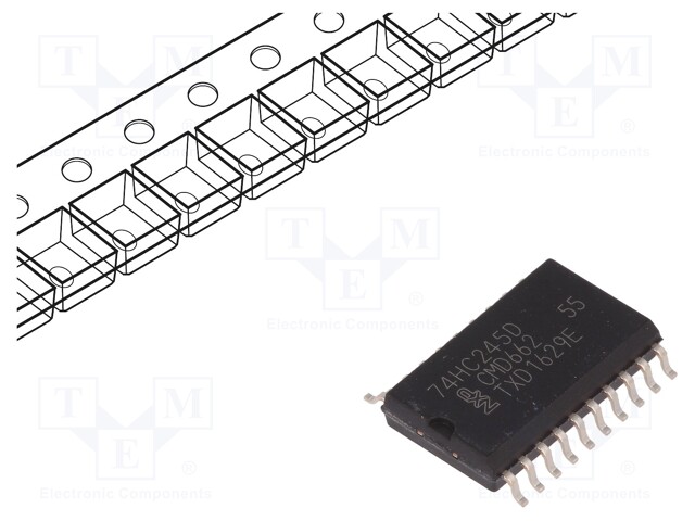 IC: digital; bus transceiver; Channels: 8; IN: 10; CMOS; SMD; SO20